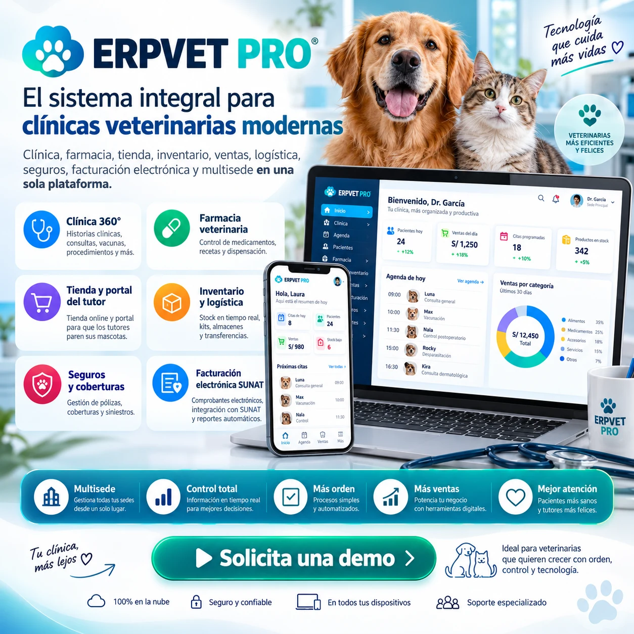 Captura de ERPVET PRO — Gestión Veterinaria Integral