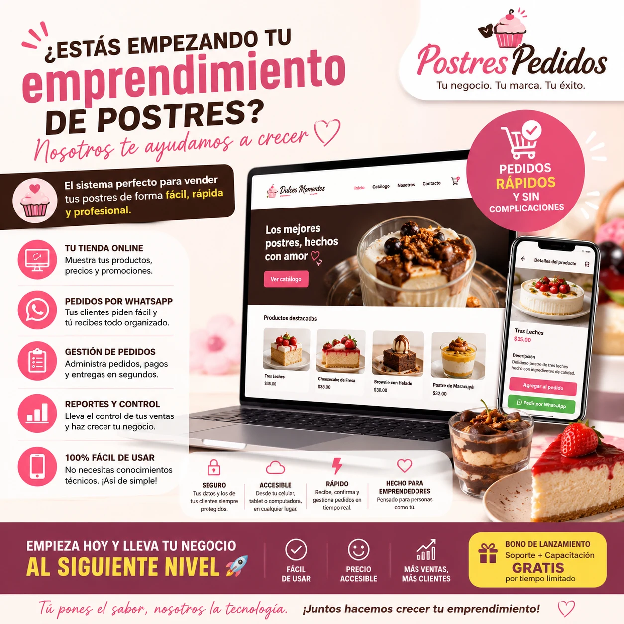 Sistema de Pedidos para Pastelería y Postres